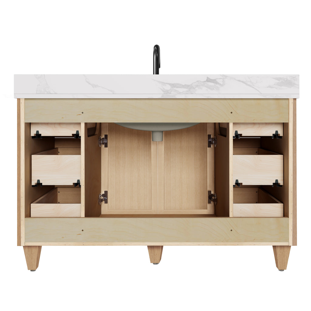 Arlo 54" Solid-Wood Vanity with Quartz Countertop