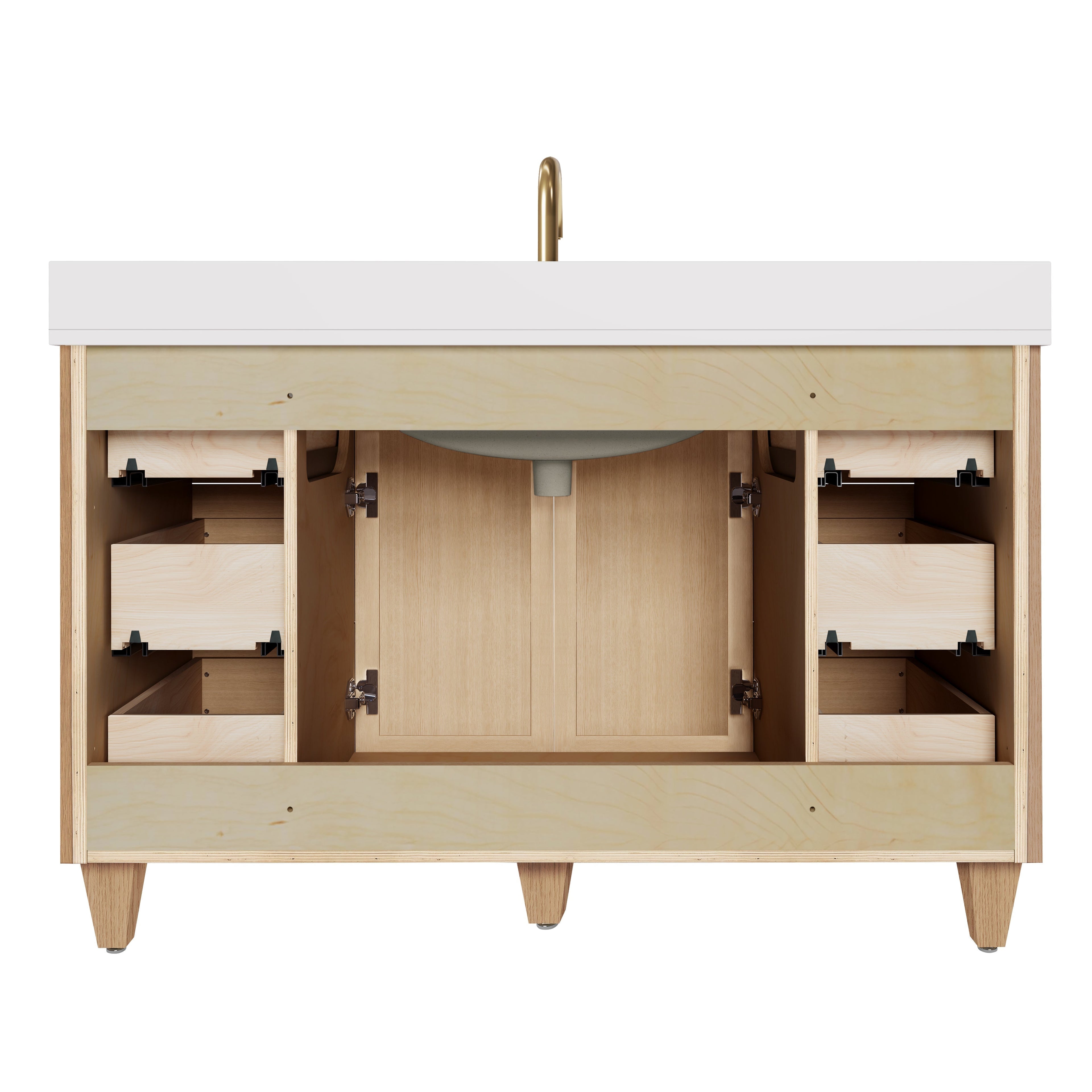 Arlo 54" Solid-Wood Vanity with Quartz Countertop