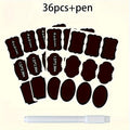 36pcs Reusable Food Storage Container Labels With Pen - Waterproof, Glue-Free, Self-Adhesive, Blackboard Sticker For Spices, Cheese, And More - Kitchen Accessories