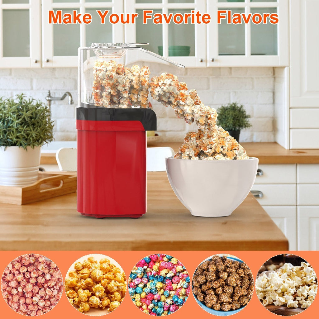 🍿 Electric Hot Air Popcorn Popper – 1200W Oil-Free Popcorn Maker