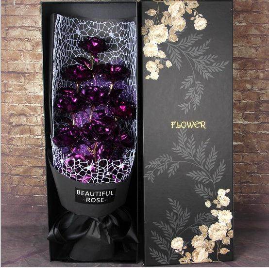 24K Golden Foil Rose Bundle