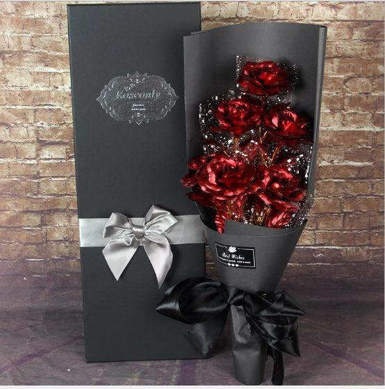 24K Golden Foil Rose Bundle