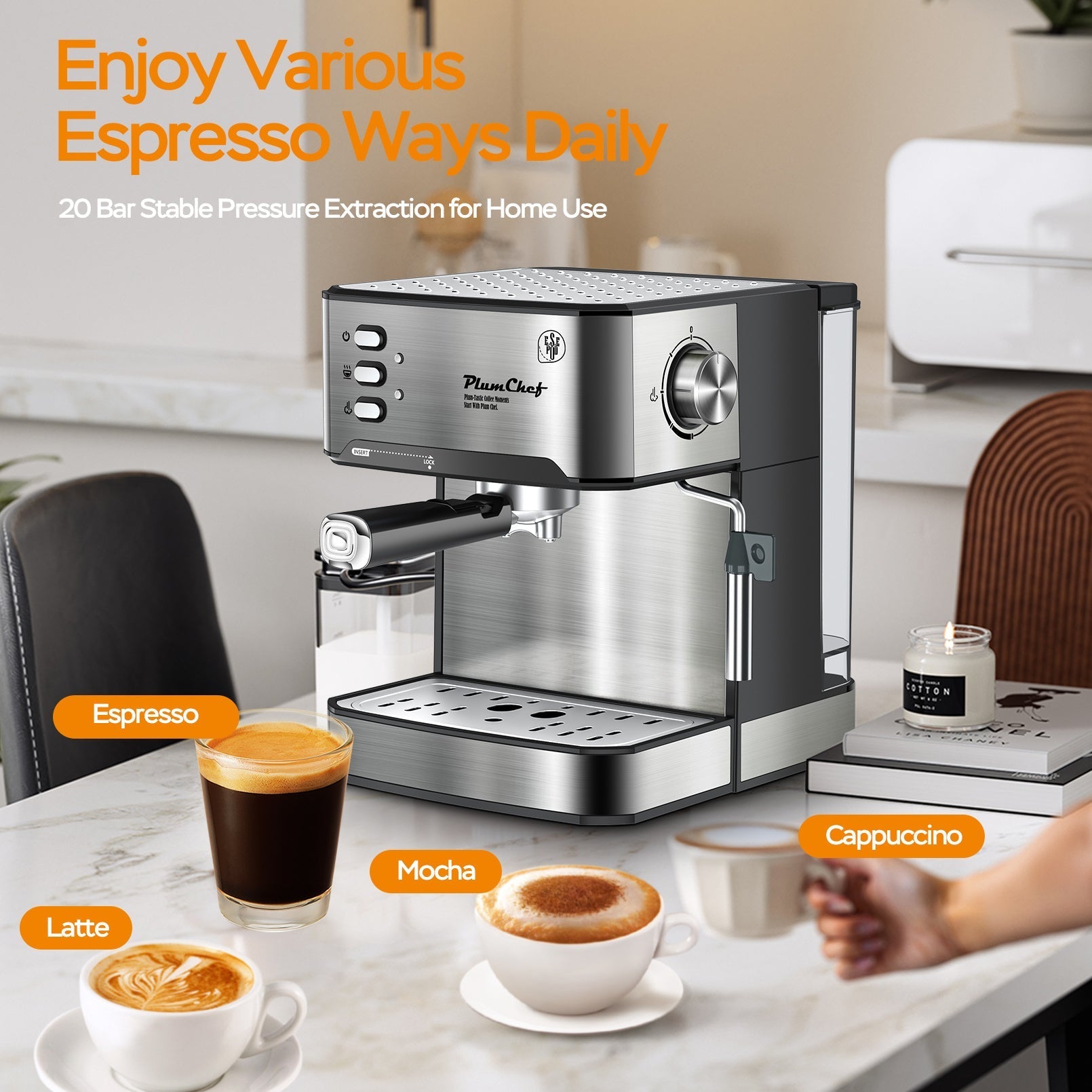 ☕ 20-Bar Professional Espresso Machine