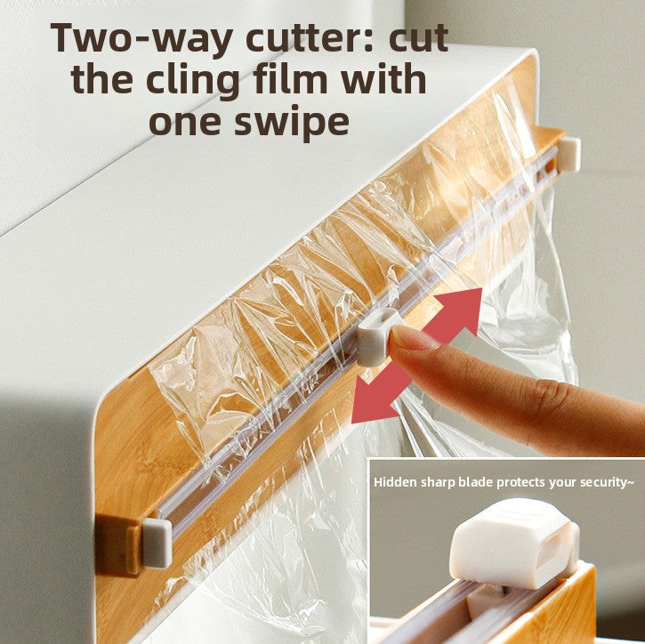 Magnetic Wall-Mounted Cling Film Cutter ? Tear-Free Kitchen Foil & Baking Paper Cutter