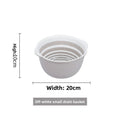 Double-layer Vegetable Washing Basin Draining Basket Six-piece Set Kitchen Living Room Household Washing Fruit Plate Simple Plastic Rice Washing Vegetable Basket