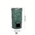 1 Bag Outdoor Compost Box, Reusable Garbage Bag, Self-Made Nutrient Soil Compost Bag, Kitchen Waste Collection Bag, Two-Way Zipper With Fertilizer Port, 34 Gallons