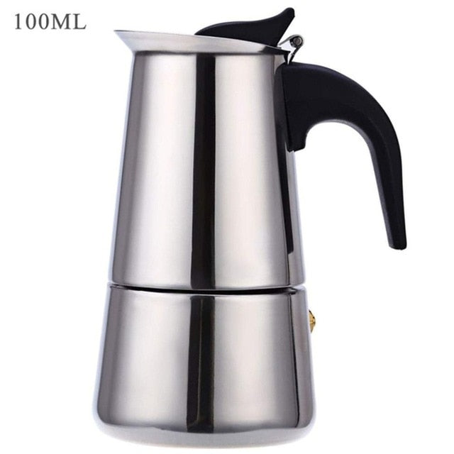 Stainless Steel Moka Coffee Pot – Moka Espresso & Latte Percolator