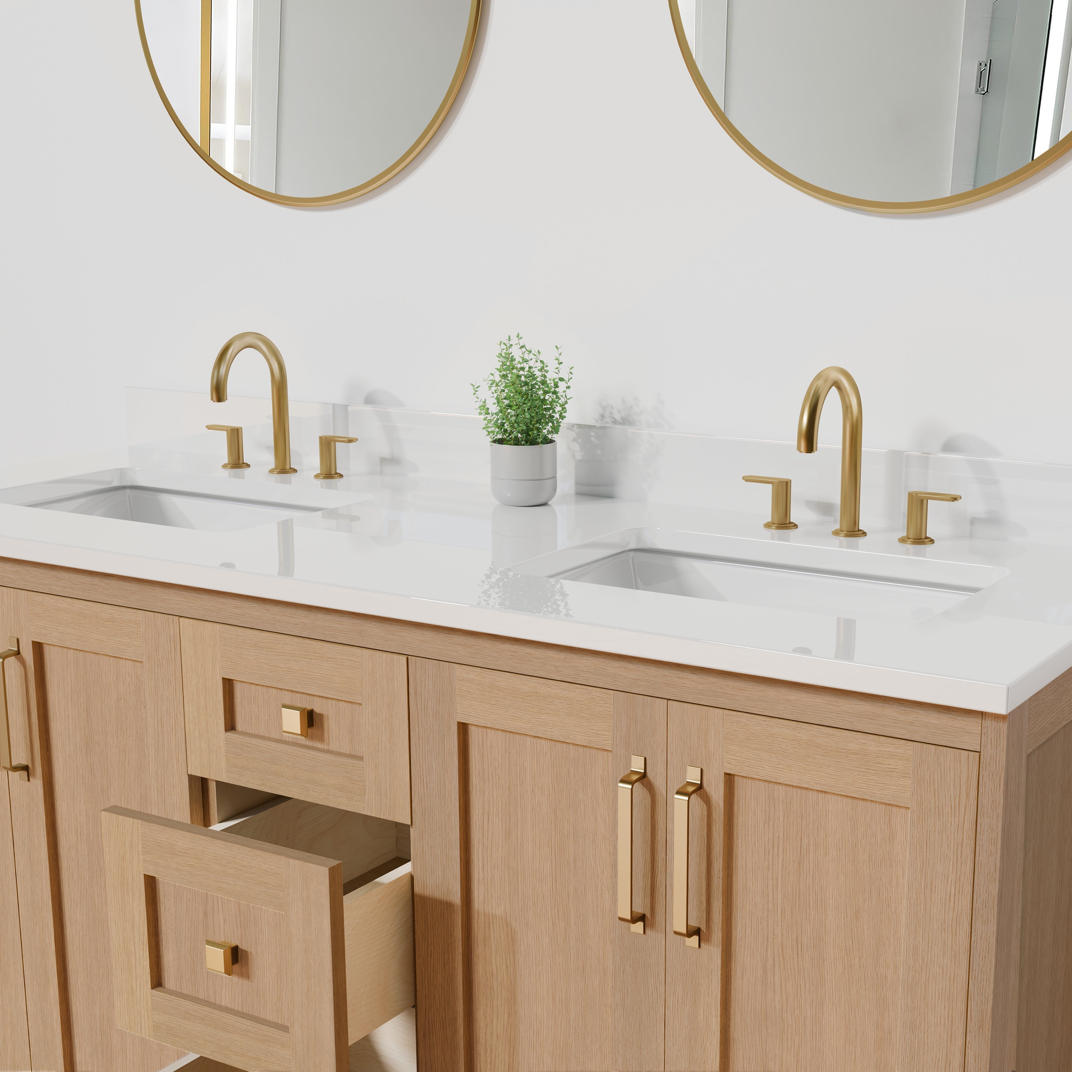Arlo 60" Solid-Wood Double Sink Vanity with Quartz Countertop