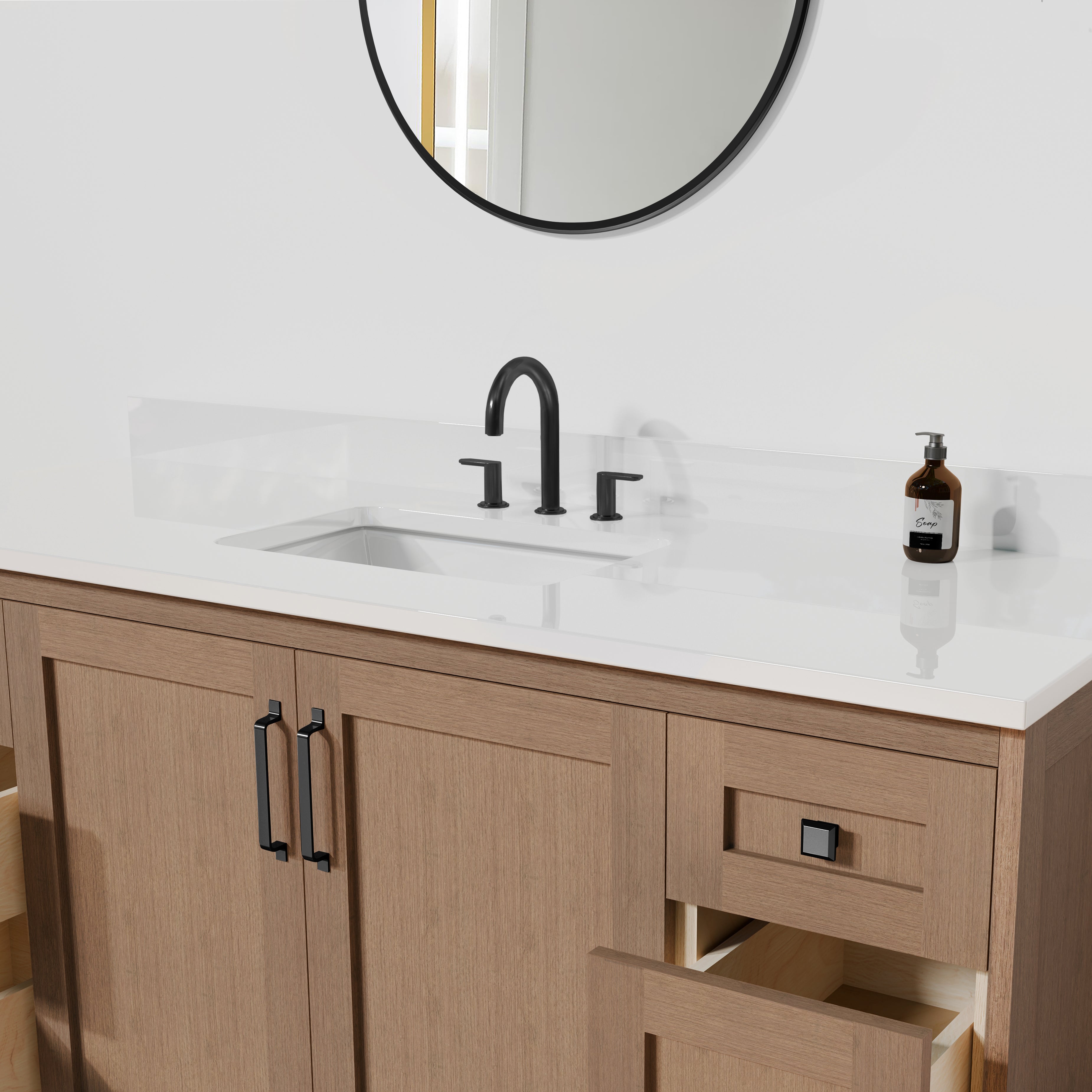Arlo 60" Solid-Wood Single Sink Vanity with Quartz Countertop