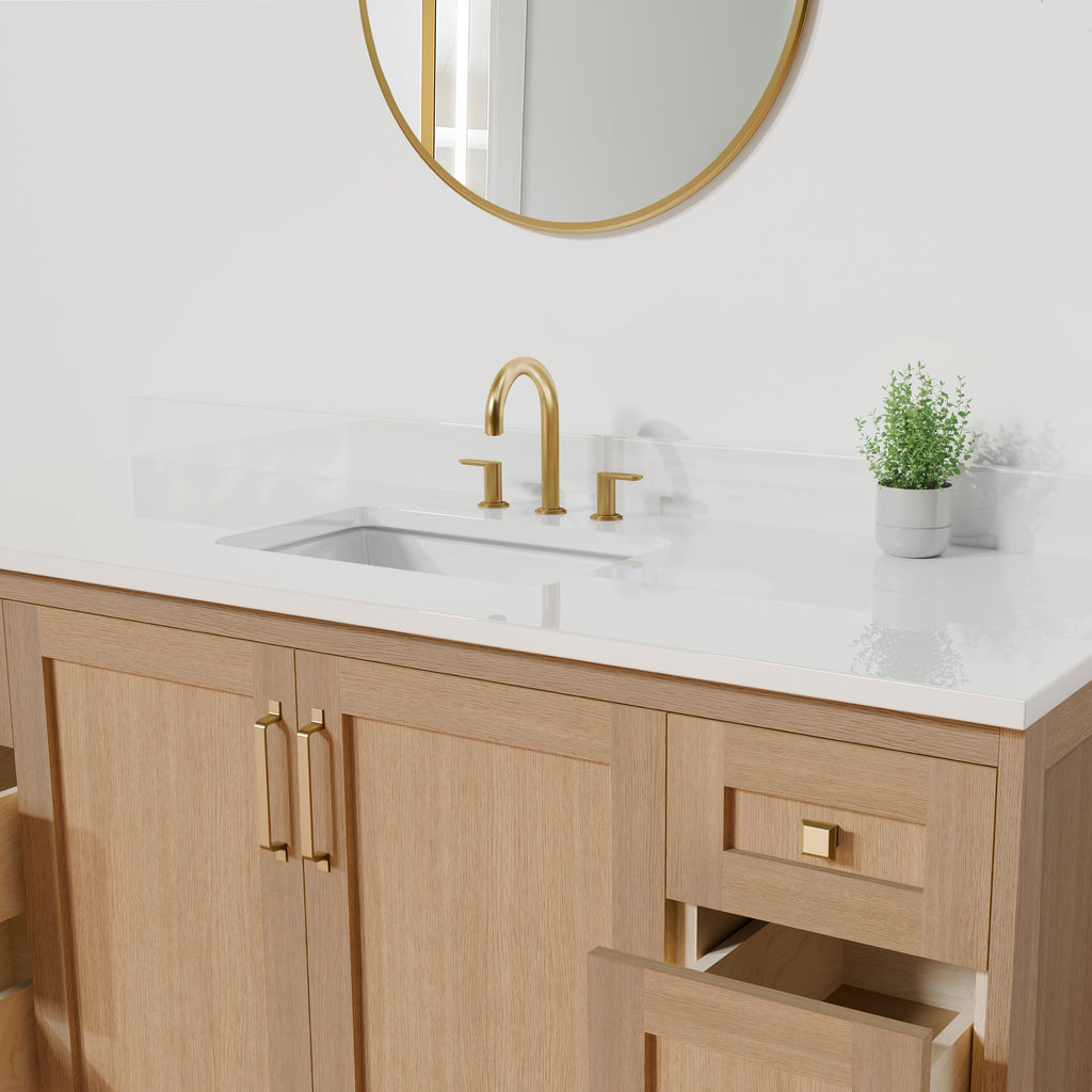Arlo 60" Solid-Wood Single Sink Vanity with Quartz Countertop