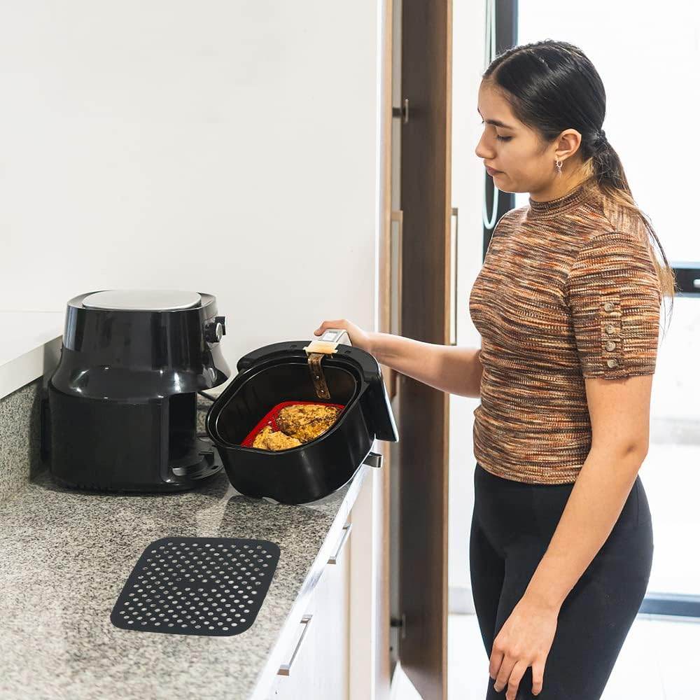 Square Reusable Air Fryer Liners – Non-Stick, Heat-Resistant & Eco-Friendly