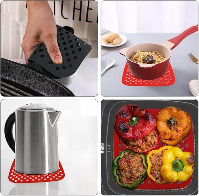Square Reusable Air Fryer Liners – Non-Stick, Heat-Resistant & Eco-Friendly