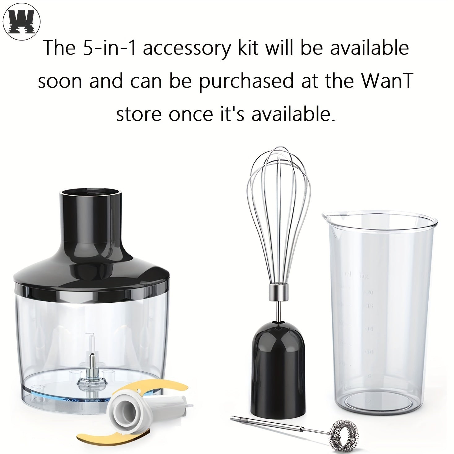 [Handheld Immersion Blender] WANVOAPLS 2-Speed Handheld Immersion Blender - Detachable Shaft for Easy Cleaning - Hanging Loop for Storage - Electric Hand Mixer for Soup, Smoothies, Sauces, Baby Food, Milkshakes, Puree - Compa