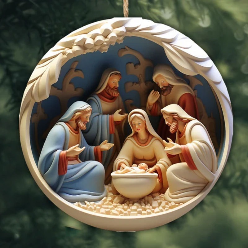 🎄 Christmas Acrylic Car Pendant – Creative Hanging Holiday Decoration