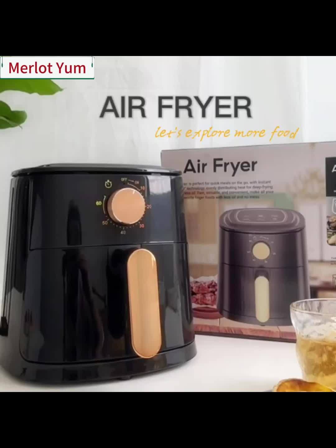 Mechanical Knob Type Air Fryer 1.06gal, BasicSimple Cooking Tool For Kitchen, MultifunctionalHousehold Healthy Cooking