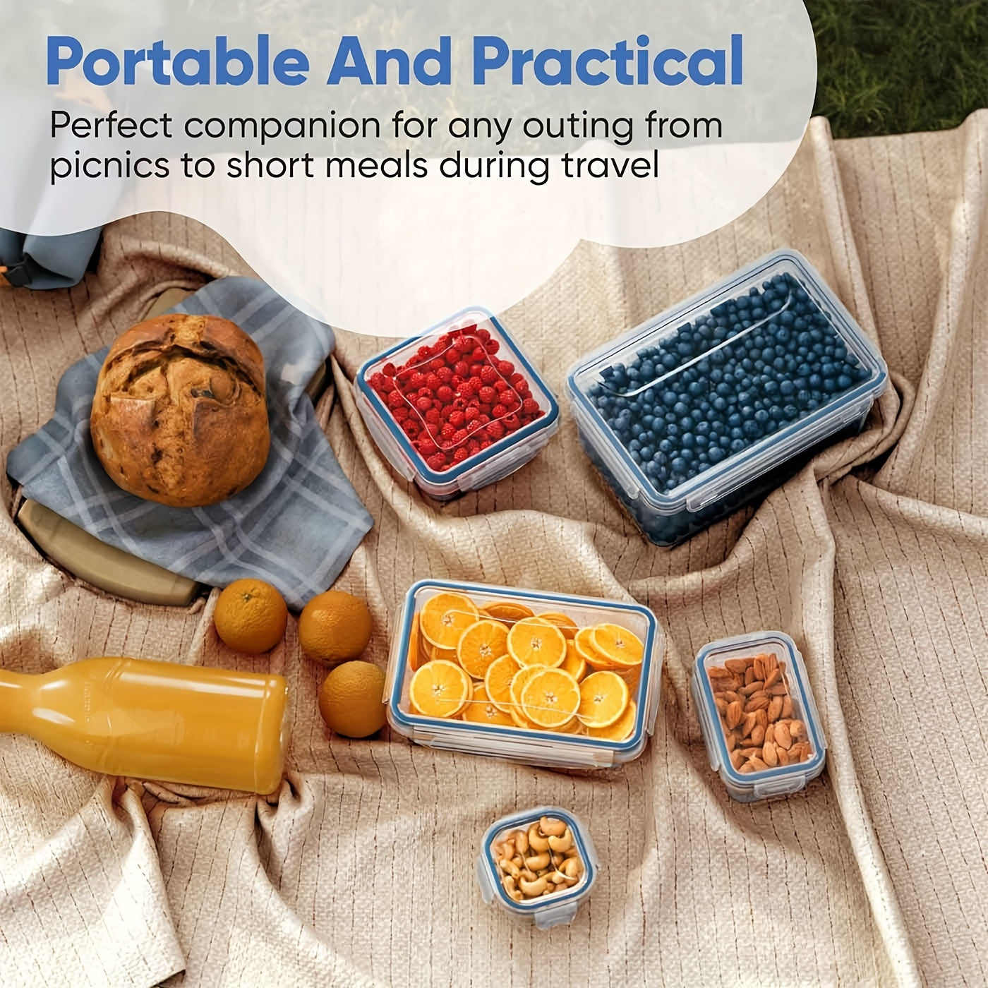 48pcs, Food Container, Plastic Food Storage Containers With Lids, BPA Free, Stackable, Different Sizes Set For Kitchen Organizing, Pantry Storage And Meal Prep