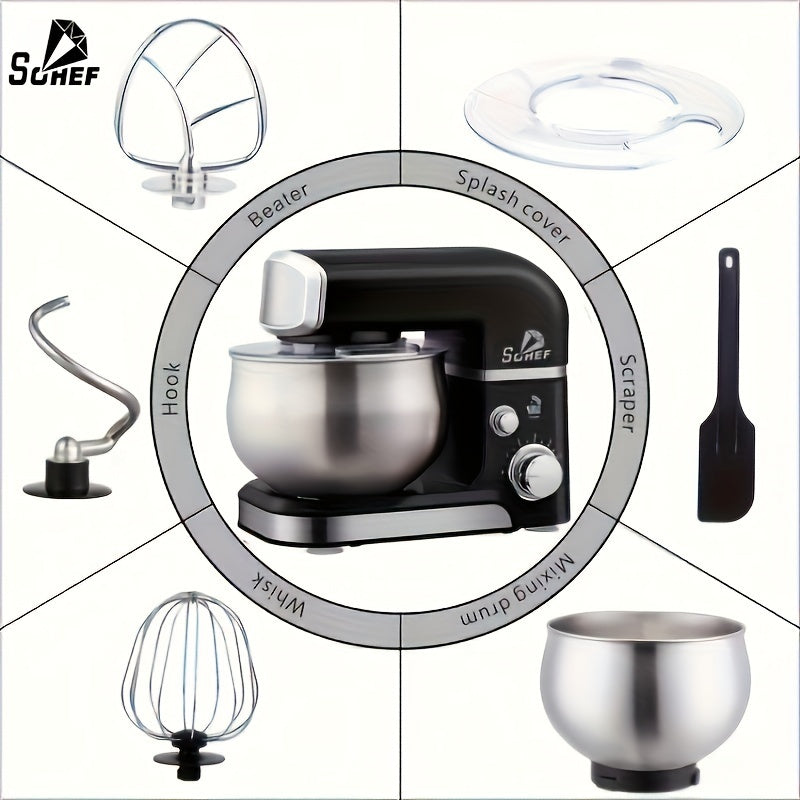Fully Automatic Multi-functional Kitchen Electric Mixer, Automatic Dough Mixer, Home Whisk, Electric Food Mixer, Stand Mixer Cook MachineFully Automat