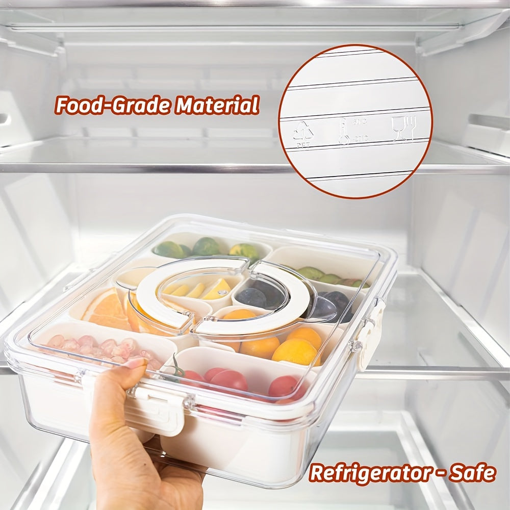 Leak-Proof Square Bento Lunch Box With 4/8 Compartments - Perfect For School, College, Picnics & Kitchen Organization