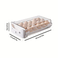 Transparent 1pc 18/36 Slot Drawers Egg Holder - Stackable Plastic Organizer with Cute Cat Design, Ideal for Kitchen Storage, Kitchen Storage Solution|Playful Design|Stackable Organizer, Egg Holder Organizer, Kitchen Drawer Or
