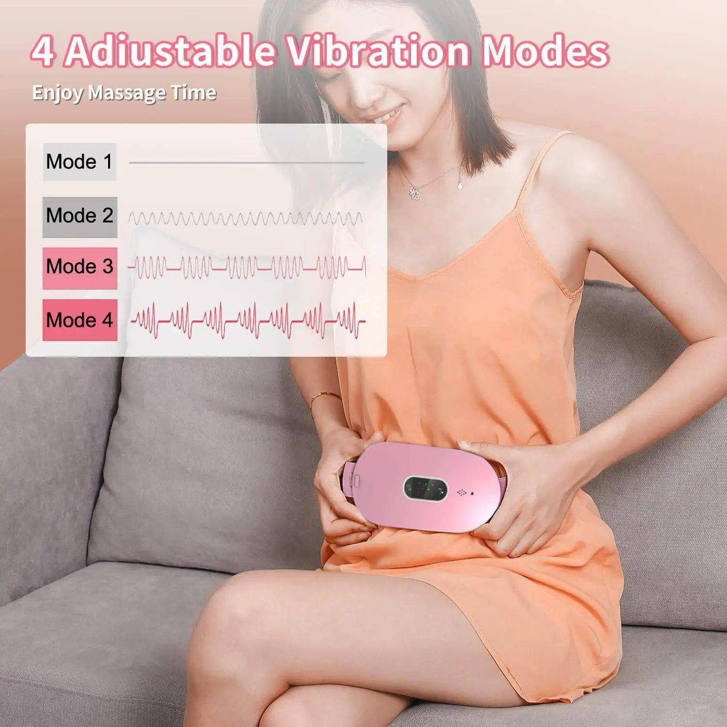 Women in Period Menstrual Heating Pad & Massage Belt