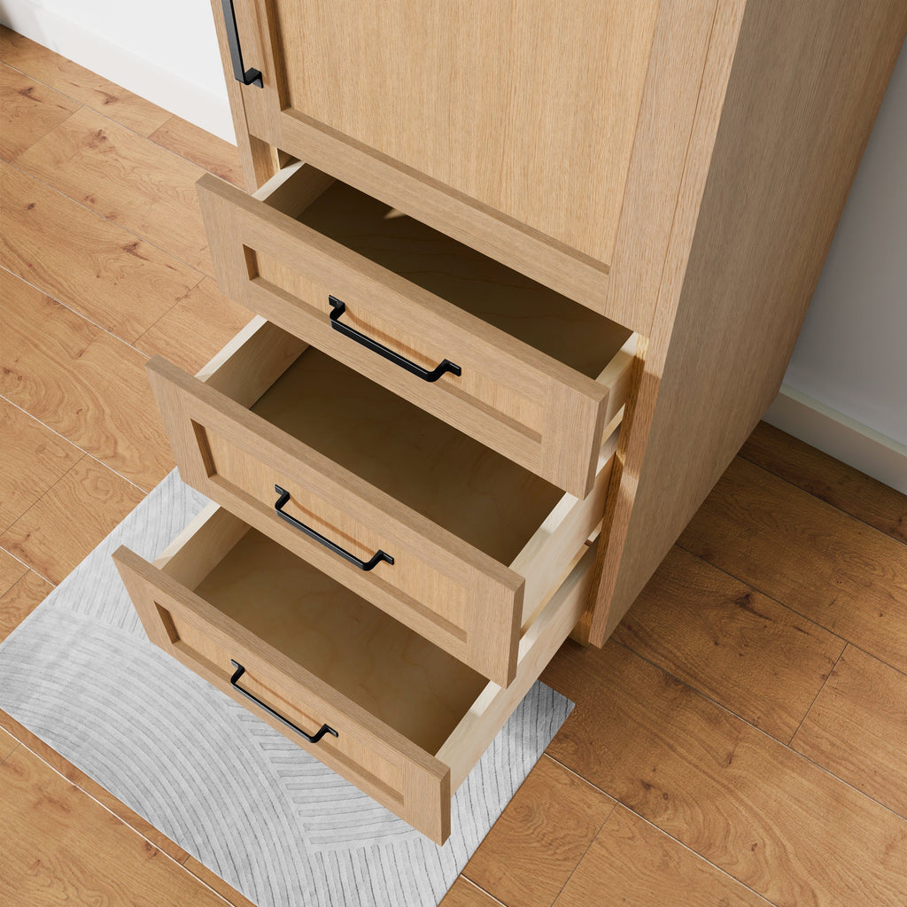 Arlo 20" x 78" Solid-Wood Freestanding Linen Cabinet