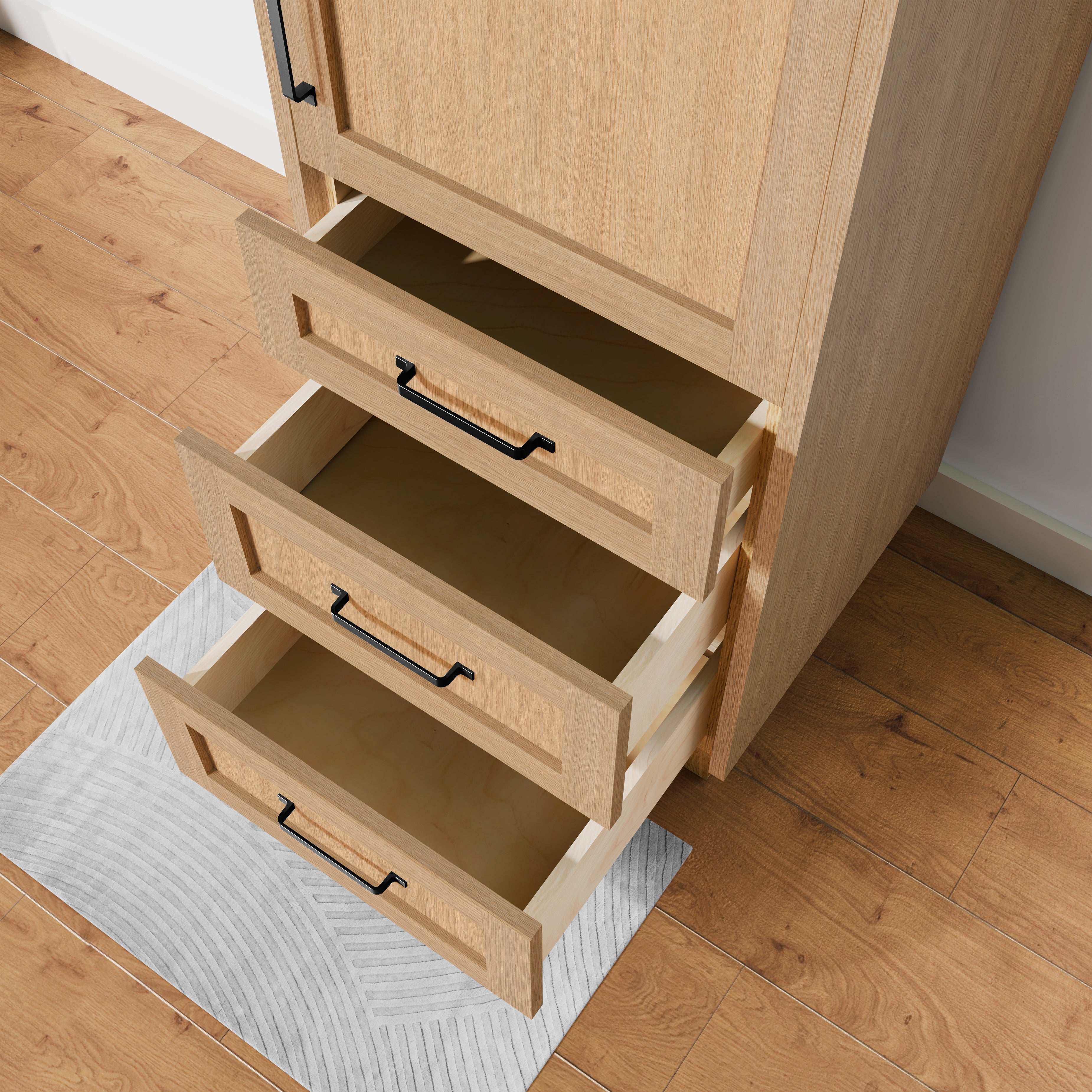 Arlo 20" x 78" Solid-Wood Freestanding Linen Cabinet