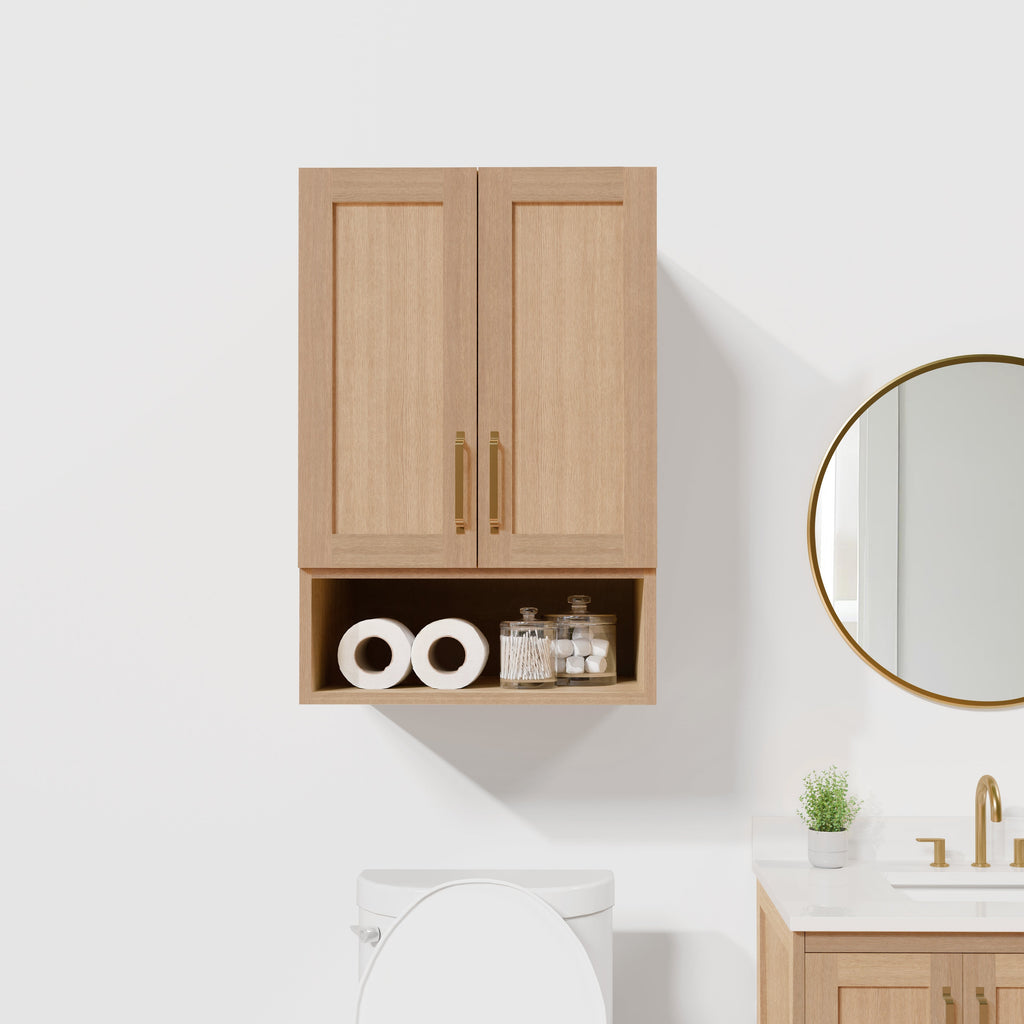 Arlo 24" x 36" Solid-Wood Wall Mounted Storage Cabinet