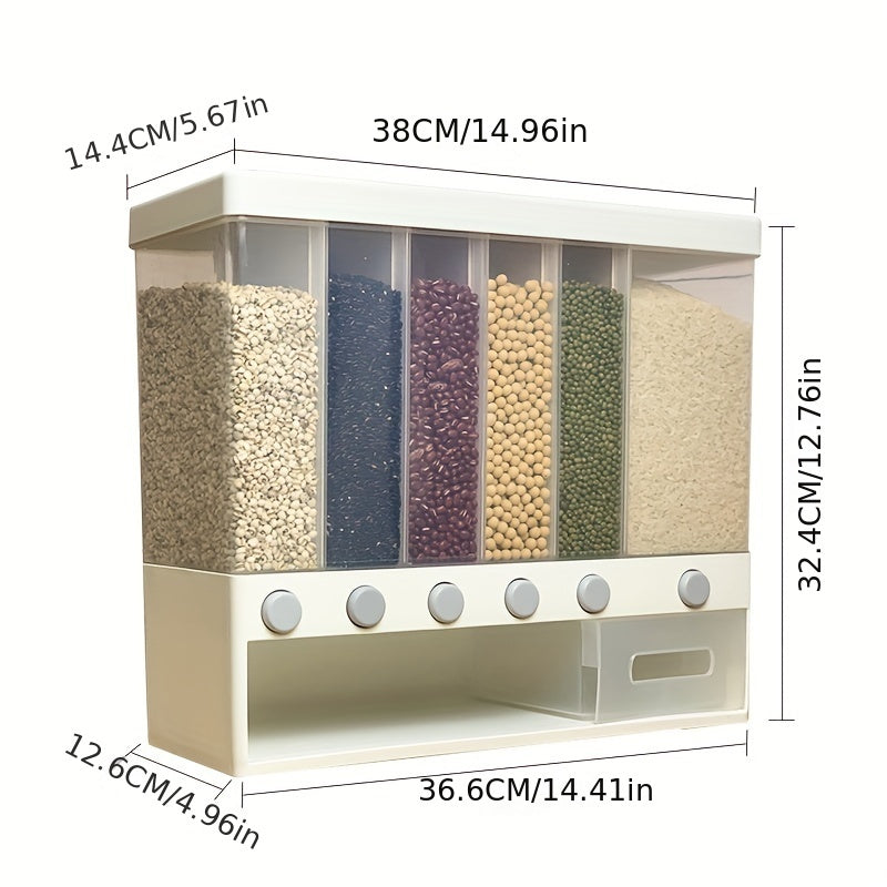 Large Capacity Grain Dispenser with Lids - Sealed Storage for Rice, Grains, Flour, and Pet Food - Leakproof and Pest-Resistant - Suitable for Camping, Restaurant, and Drying - Essential Kitchen Utensil