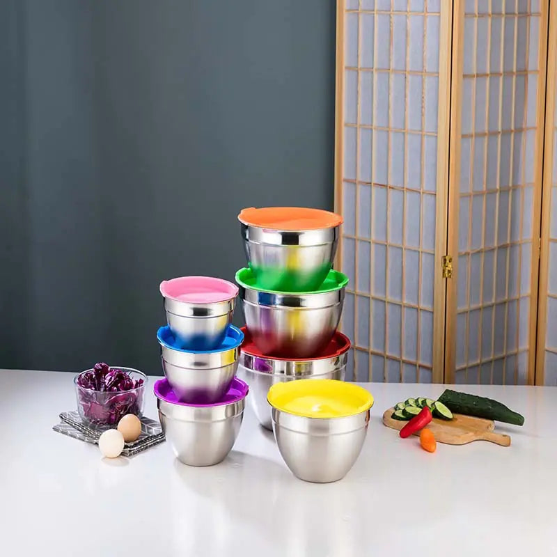 Stainless Steel Salad Bowl with Lid