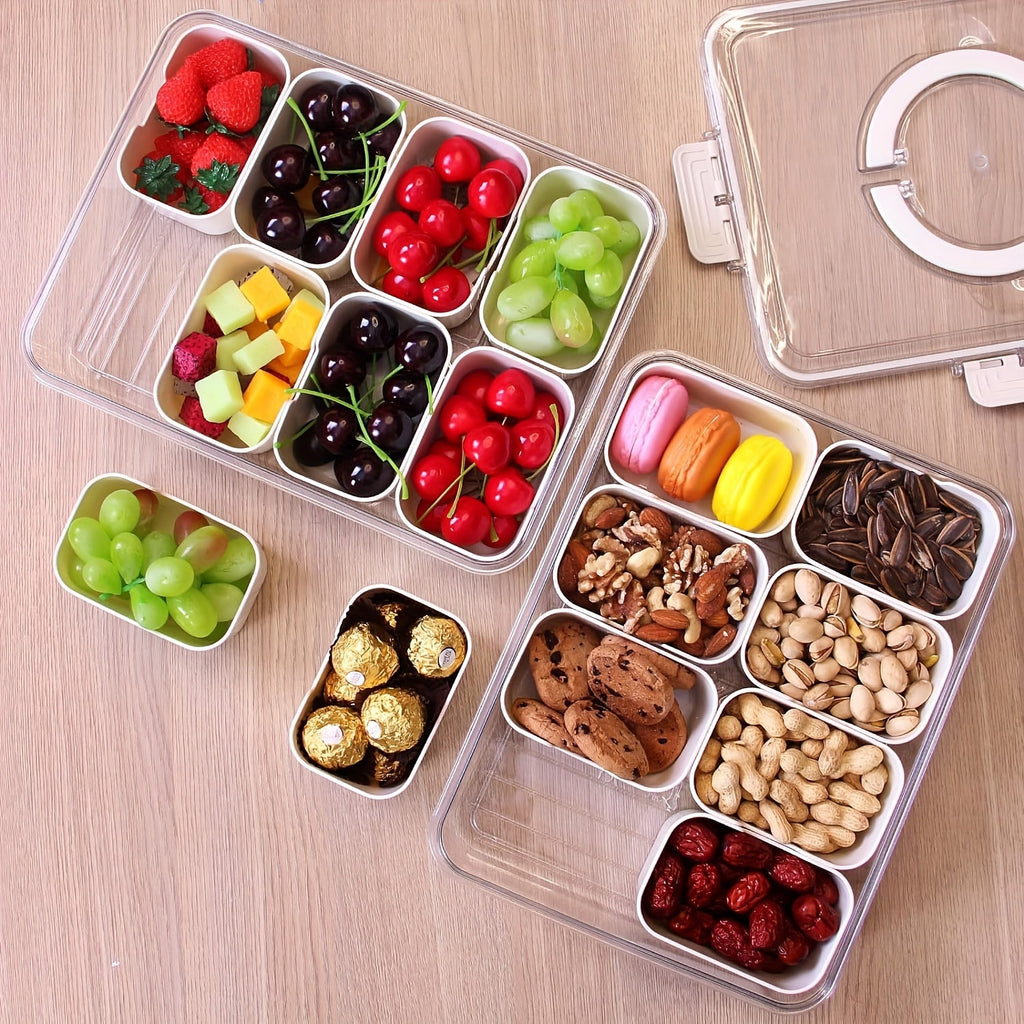 Leak-Proof Square Bento Lunch Box With 4/8 Compartments - Perfect For School, College, Picnics & Kitchen Organization
