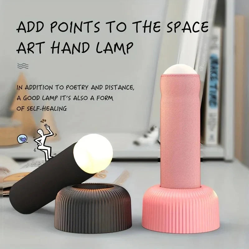 🌙 Creative Handheld Night Light – LED Beads Lantern with Table Base