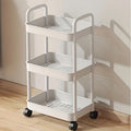 3-Tier Large Capacity Rolling Cart with Lockable Wheels - Spacious Storage Solution for Office, Bathroom, Kitchen Organization - Durable Matte Finish in White, Black, Blue, or Yellow