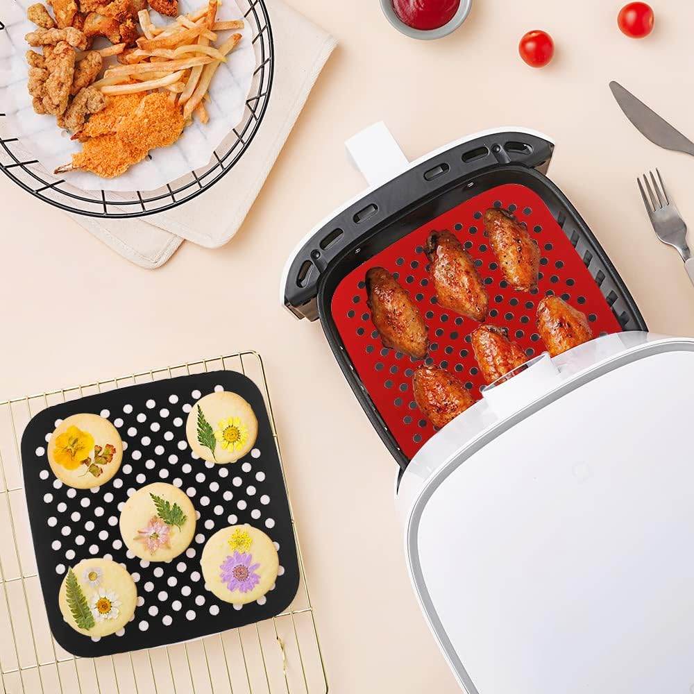 Square Reusable Air Fryer Liners – Non-Stick, Heat-Resistant & Eco-Friendly