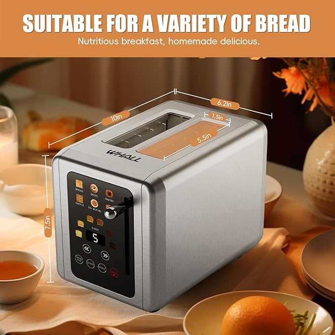 Smart 2-Slice Toaster with Digital Display