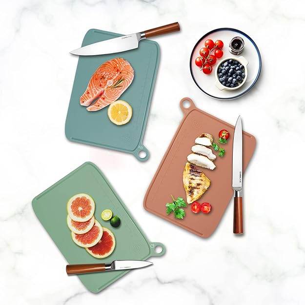 Smart Cutting Board Set with Knife Holder