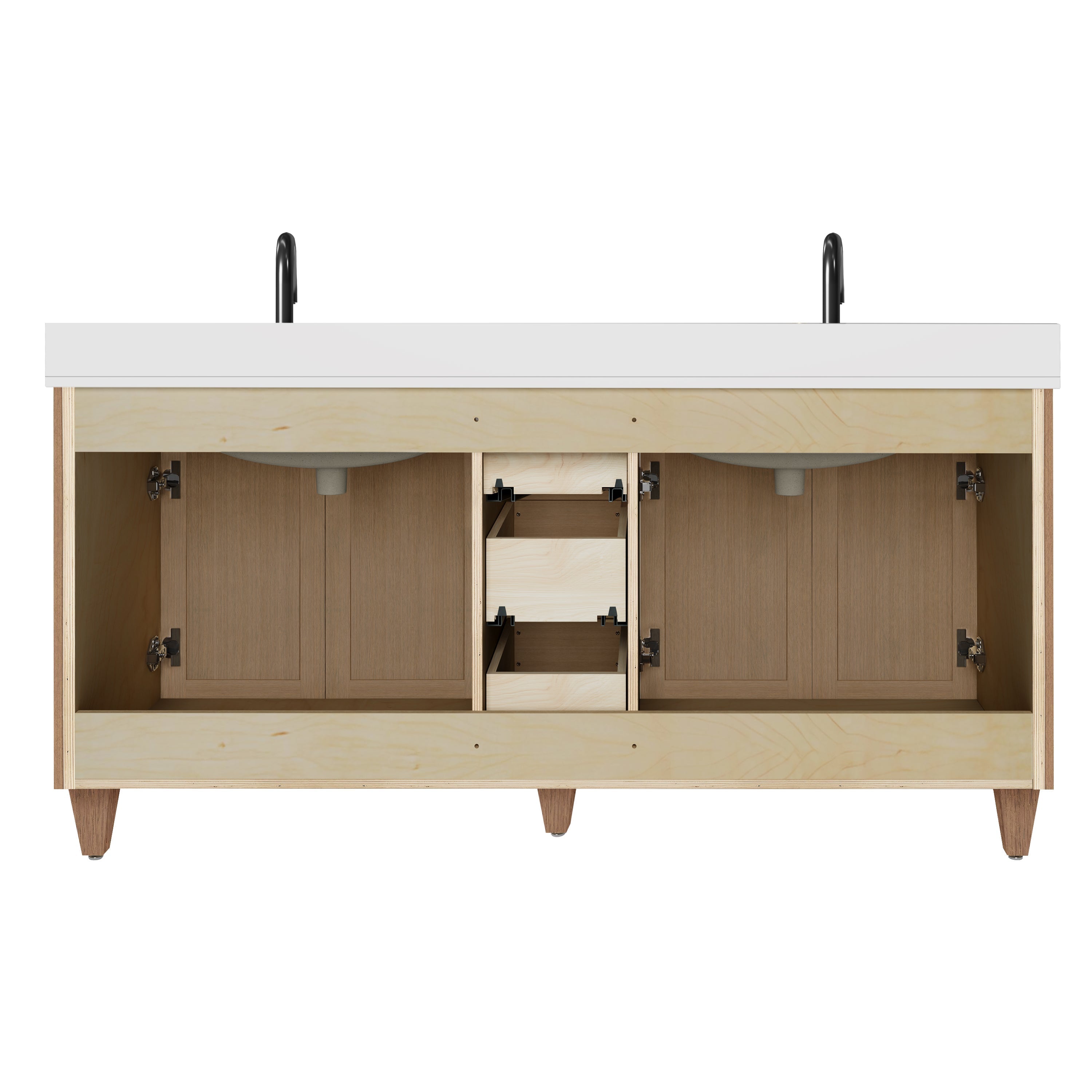 Arlo 72" Solid-Wood Double Sink Vanity with Quartz Countertop