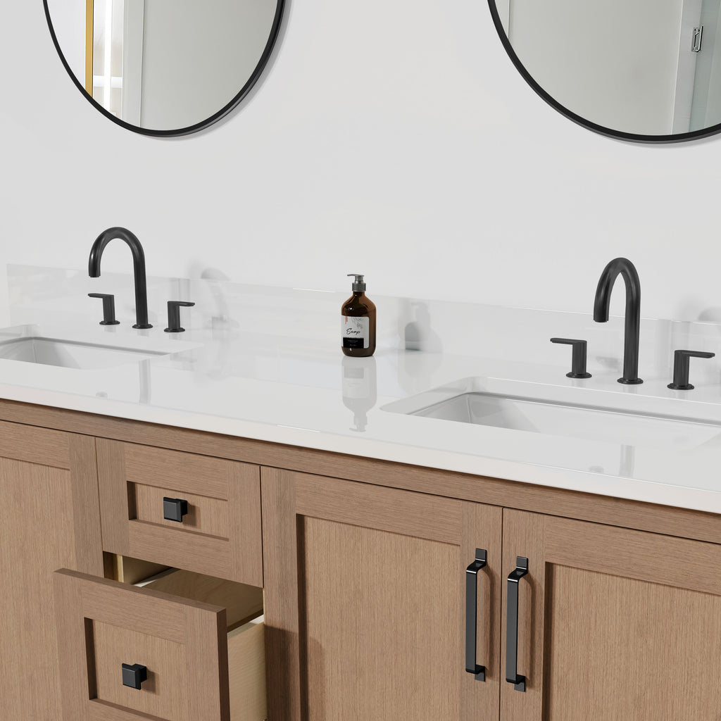 Arlo 72" Solid-Wood Double Sink Vanity with Quartz Countertop