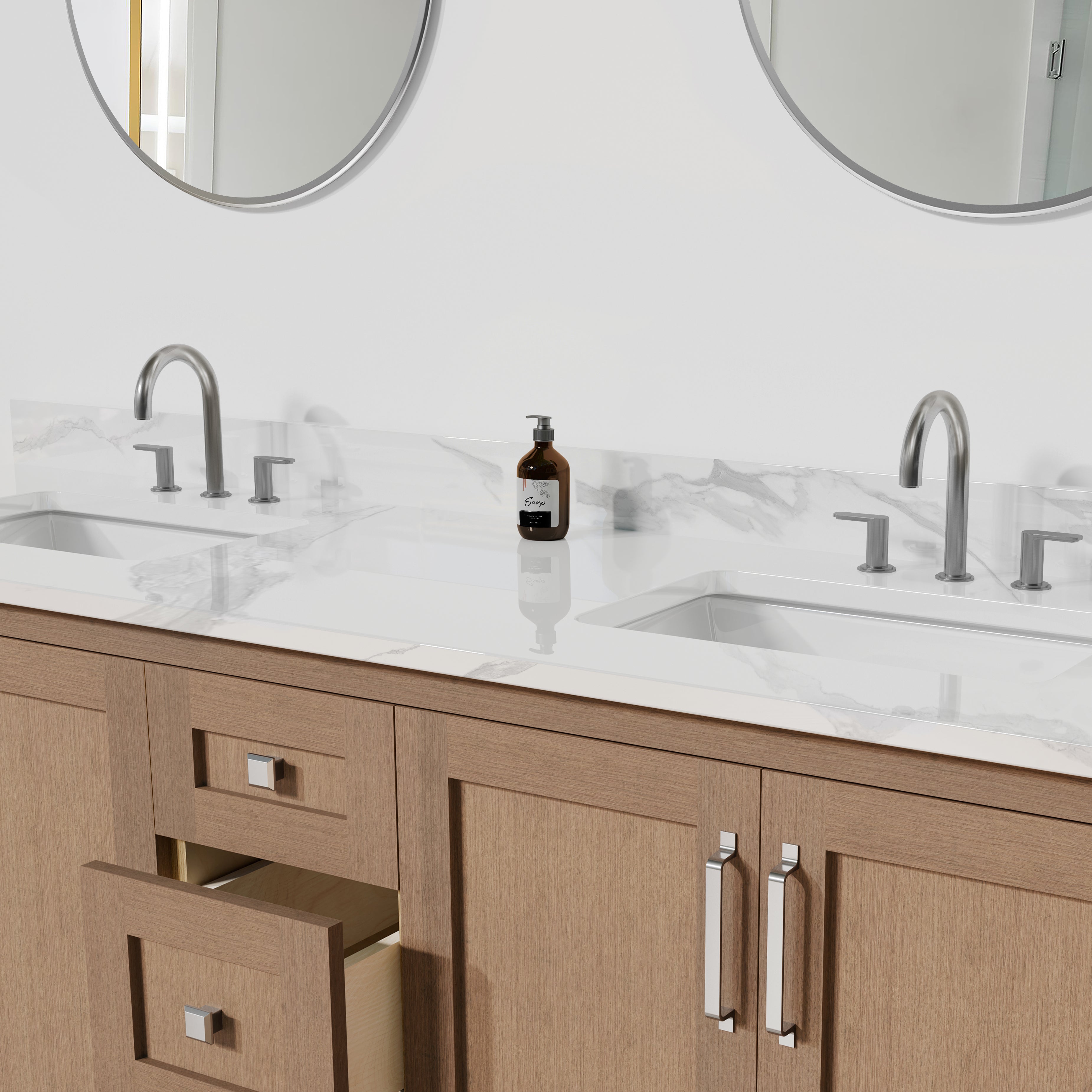 Arlo 72" Solid-Wood Double Sink Vanity with Quartz Countertop