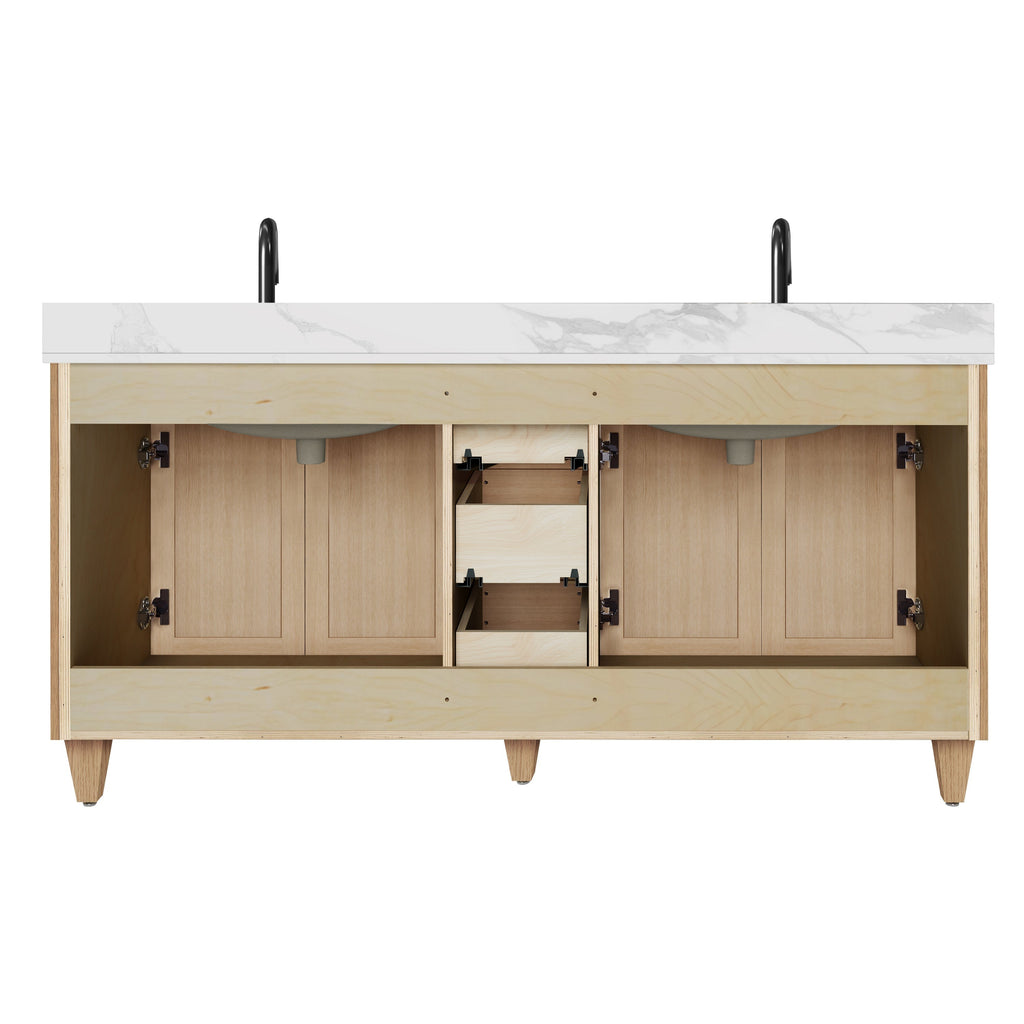 Arlo 72" Solid-Wood Double Sink Vanity with Quartz Countertop
