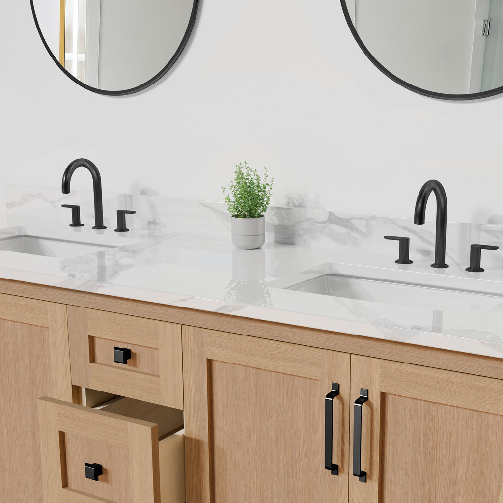 Arlo 72" Solid-Wood Double Sink Vanity with Quartz Countertop