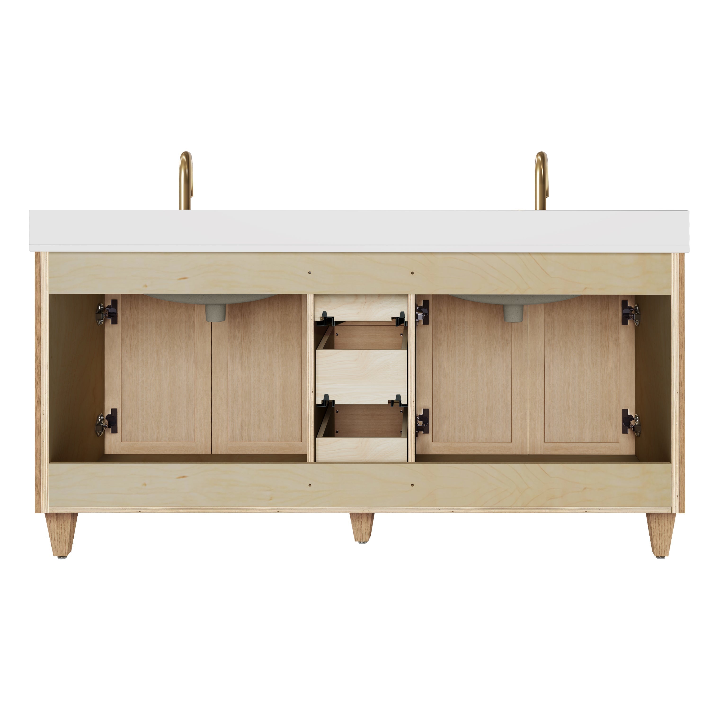 Arlo 72" Solid-Wood Double Sink Vanity with Quartz Countertop