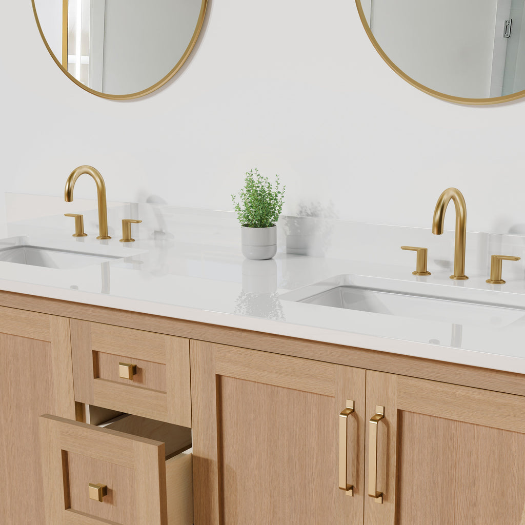 Arlo 72" Solid-Wood Double Sink Vanity with Quartz Countertop