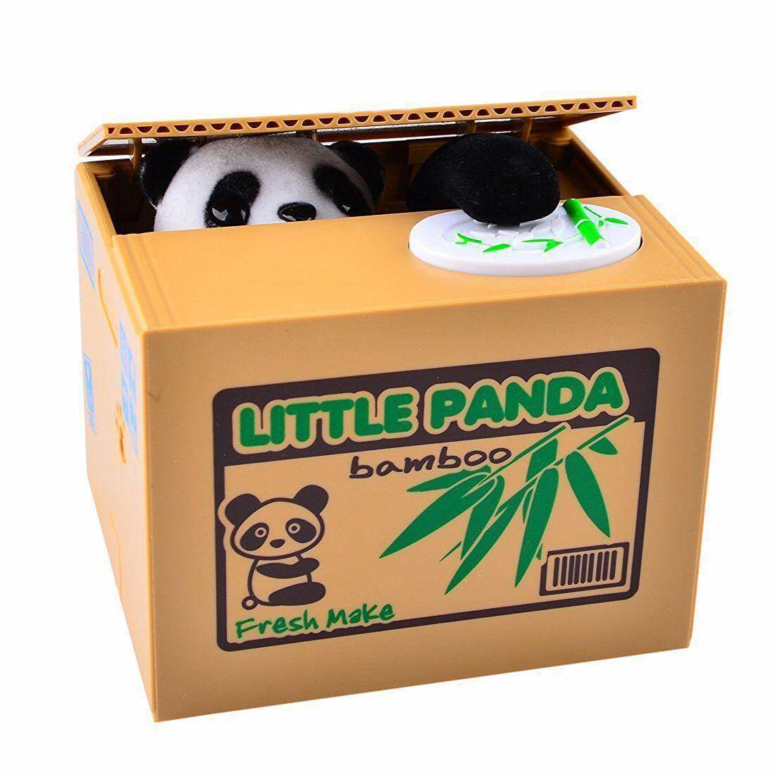 Vintage Little Panda Bamboo Kid Coin Bank toy