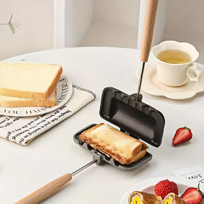 1pc, Sandwich Maker, 5.51''x2.59'', Double-Sided Sandwich Baking Pan, Breakfast Maker, Baking Tools, Home Kitchen Accessories