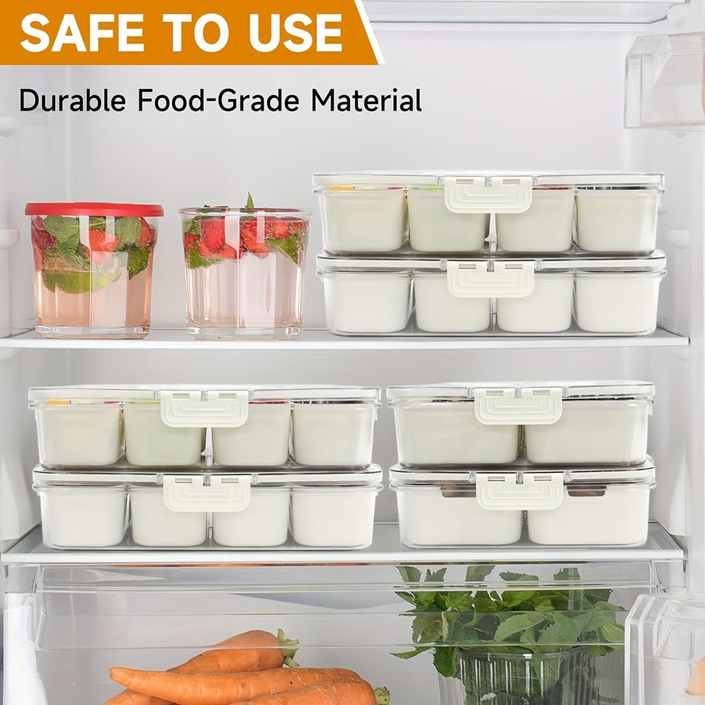 Leak-Proof Square Bento Lunch Box With 4/8 Compartments - Perfect For School, College, Picnics & Kitchen Organization