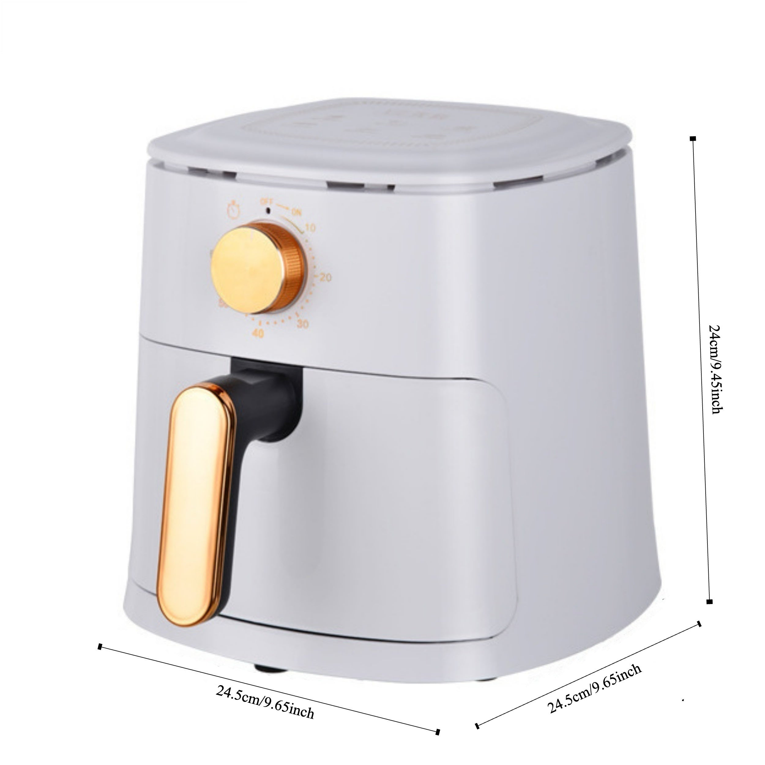 Mechanical Knob Type Air Fryer 1.06gal, BasicSimple Cooking Tool For Kitchen, MultifunctionalHousehold Healthy Cooking