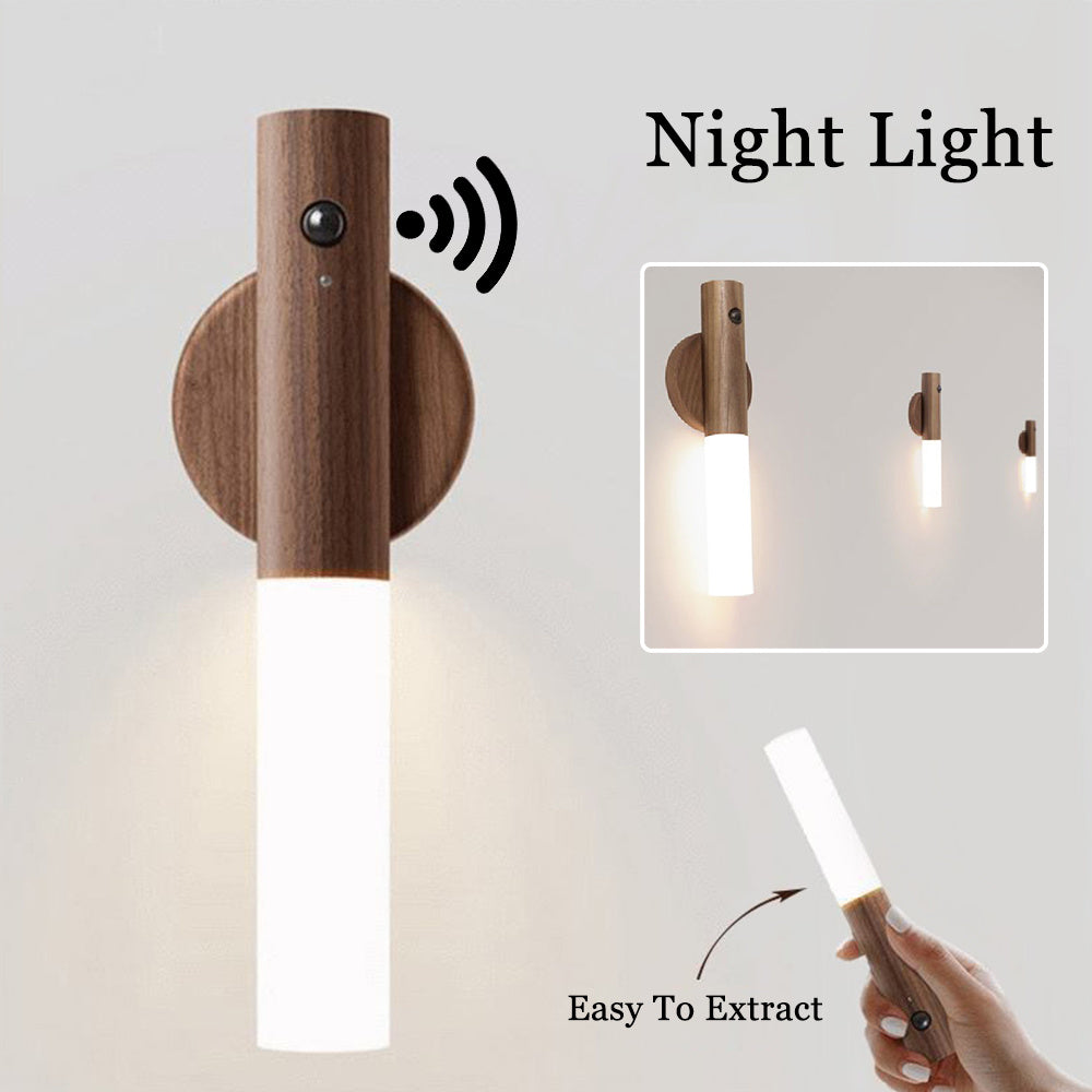 USB Magnetic Wood Motion Night Light