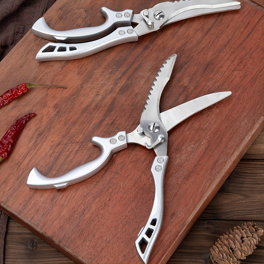 [Sharp Stainless Steel Kitchen Shears] Kitchen Poultry Shears Multipurpose Sharp Stainless Steel Kitchen Shears Meat And Vegetable Grilling Scissors Chef Cooking Scissors RV Kitchen Utensils