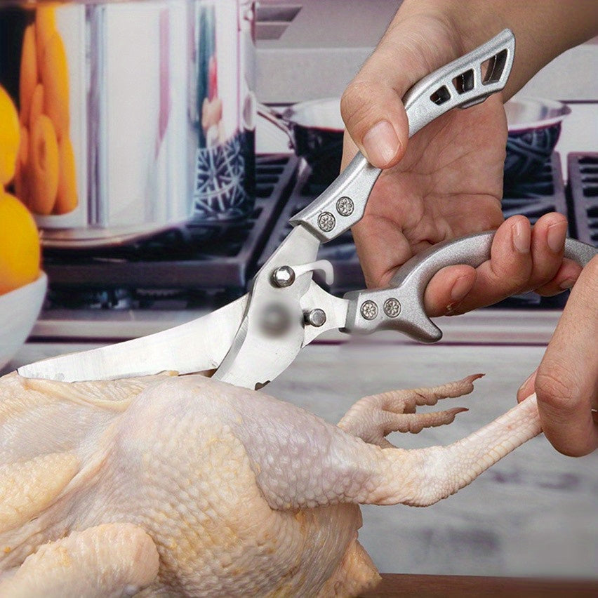 [Sharp Stainless Steel Kitchen Shears] Kitchen Poultry Shears Multipurpose Sharp Stainless Steel Kitchen Shears Meat And Vegetable Grilling Scissors Chef Cooking Scissors RV Kitchen Utensils