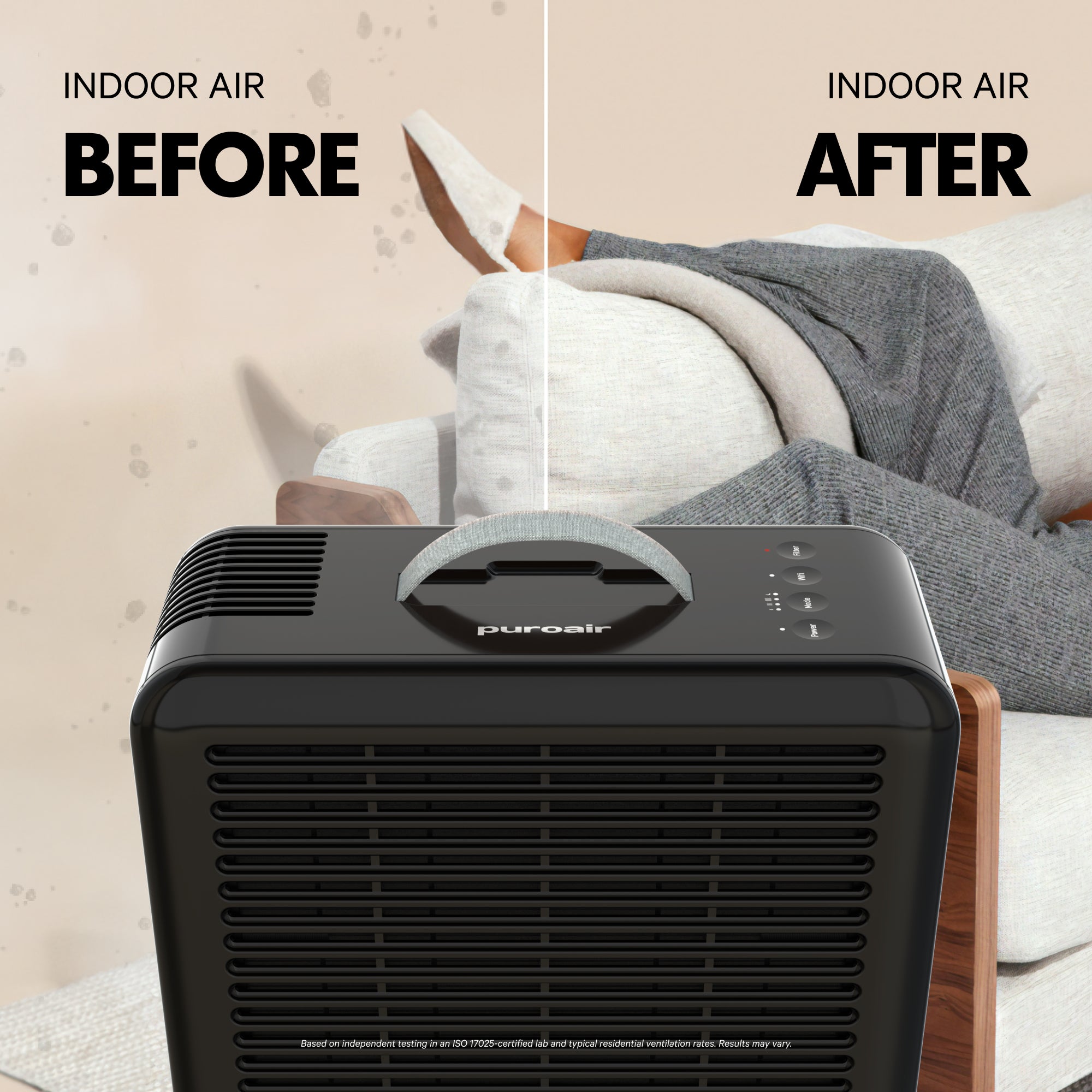 PuroAir 100i Smart HEPA Air Purifier – Compact Smart Air Cleaner for Home